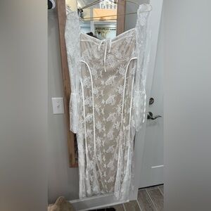 Elegant Lace Overlay Dress